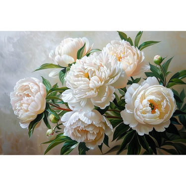 White Peony Oil Canvas